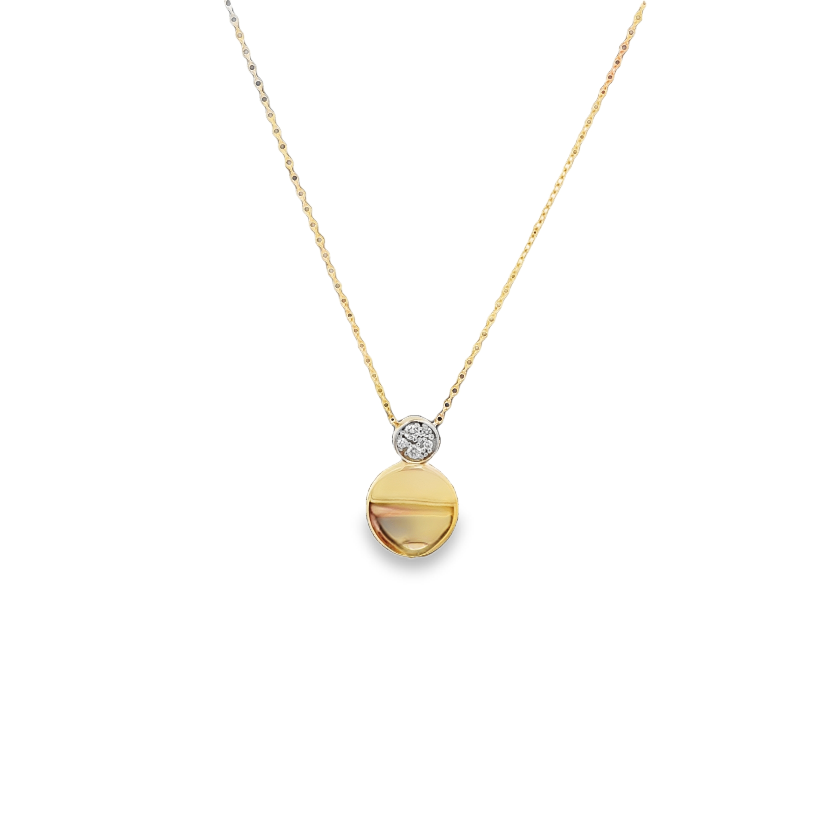 18K YG Armillas Glow Diamond Double Drop Pendant Necklace by Chimento Main image