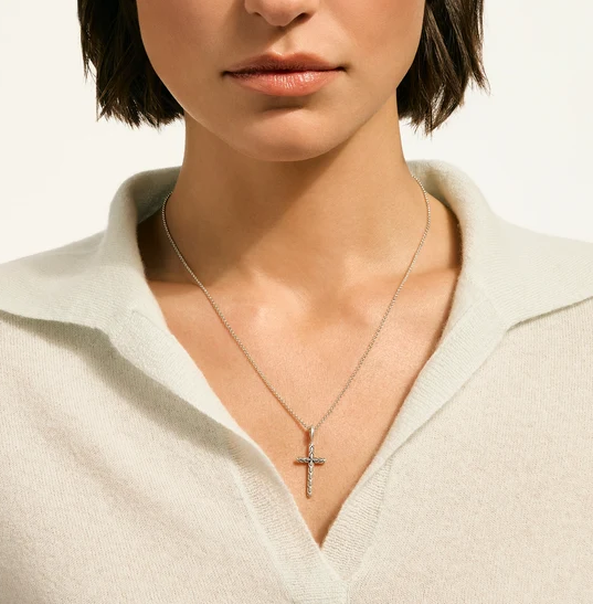Sterling Silver Essentials Spiritual Cross Pendant Necklace by John Hardy
