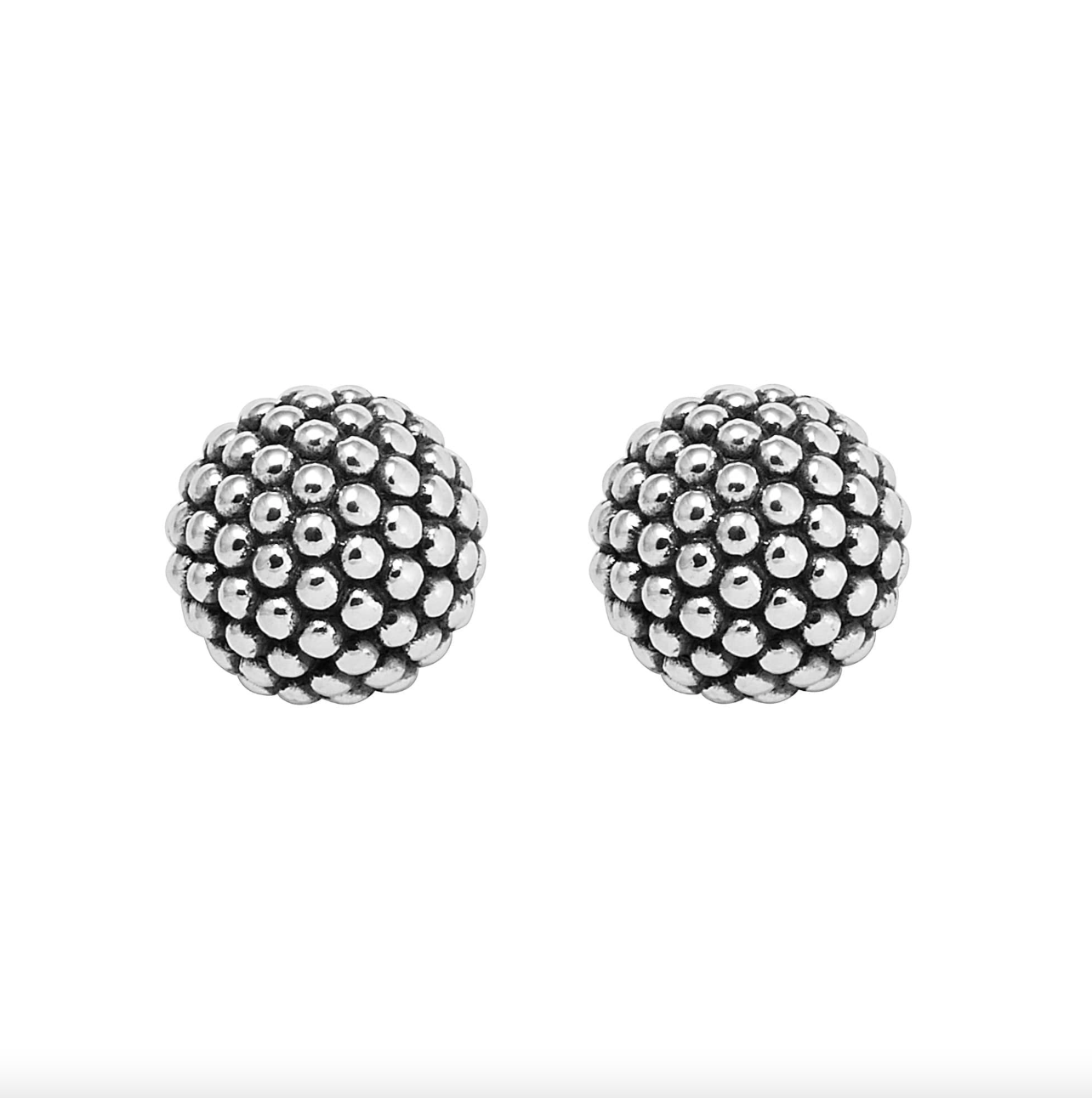 Sterling Silver Signature Caviar Stud Earrings by LAGOS