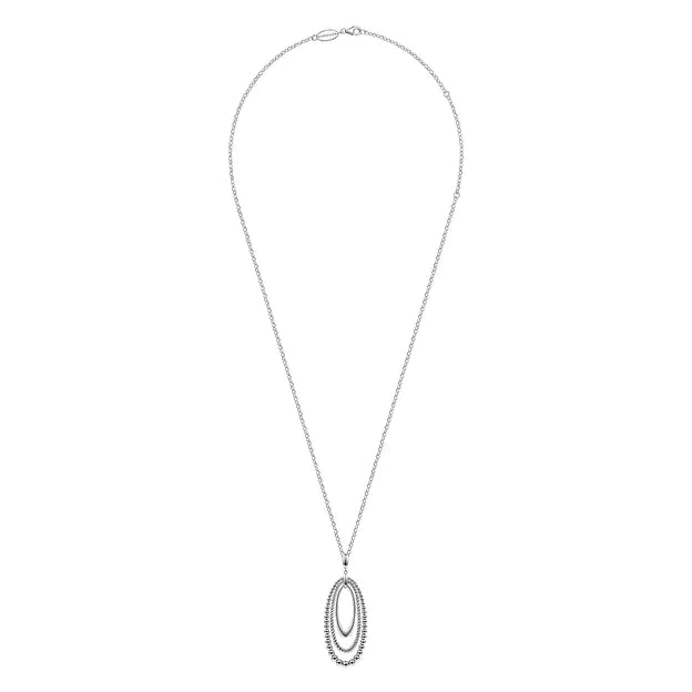 Sterling Silver Bujukan and Rope Circle Pendant Necklace by Gabriel NY