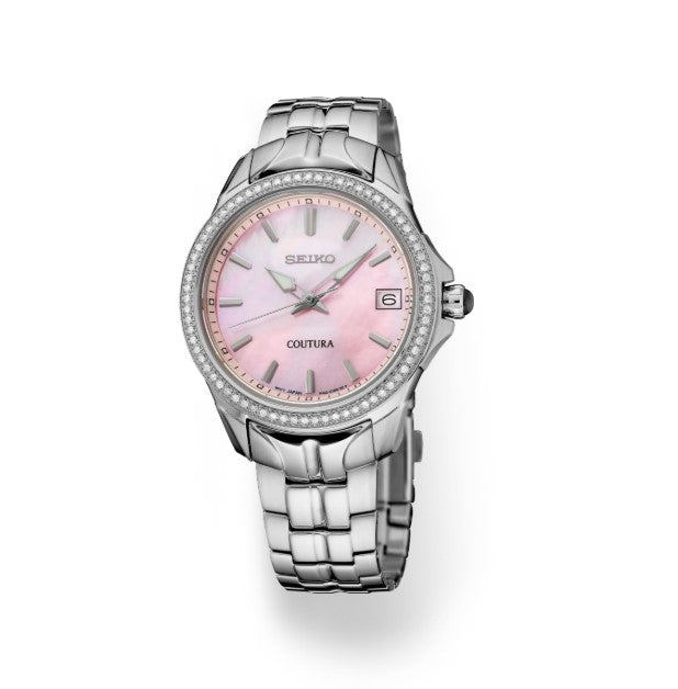 Coutura Diamonds SS Quartz Pink MOP Dial