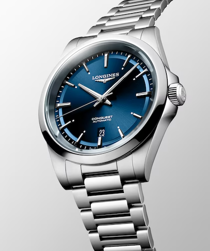 Longines Conquest 41mm Watch with Sunray Blue Dial