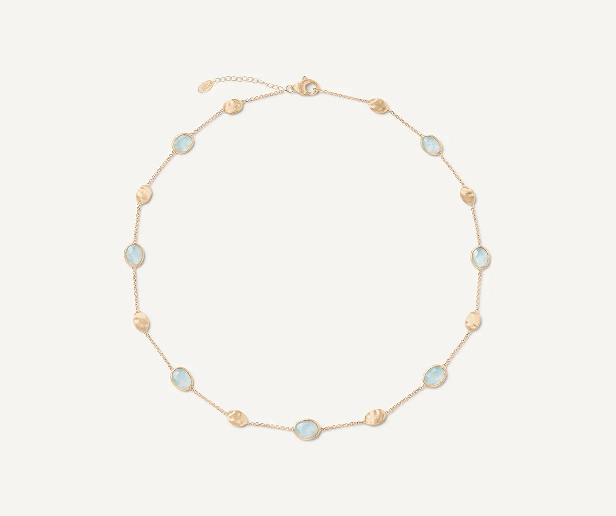 18K Siviglia Gold & Aquamarine Oval Necklace by Marco Bicego Main image