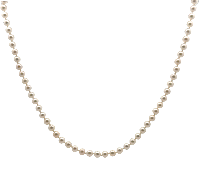Sterling Silver 4.5x5mm Freshwater Pearl Strand Necklace