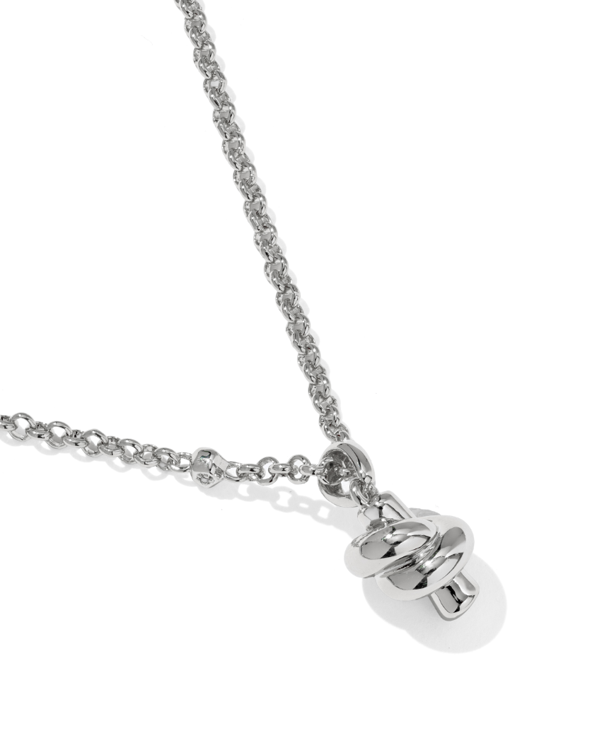 Rhodium Plated Parker Knot Pendant Necklace by Kendra Scott