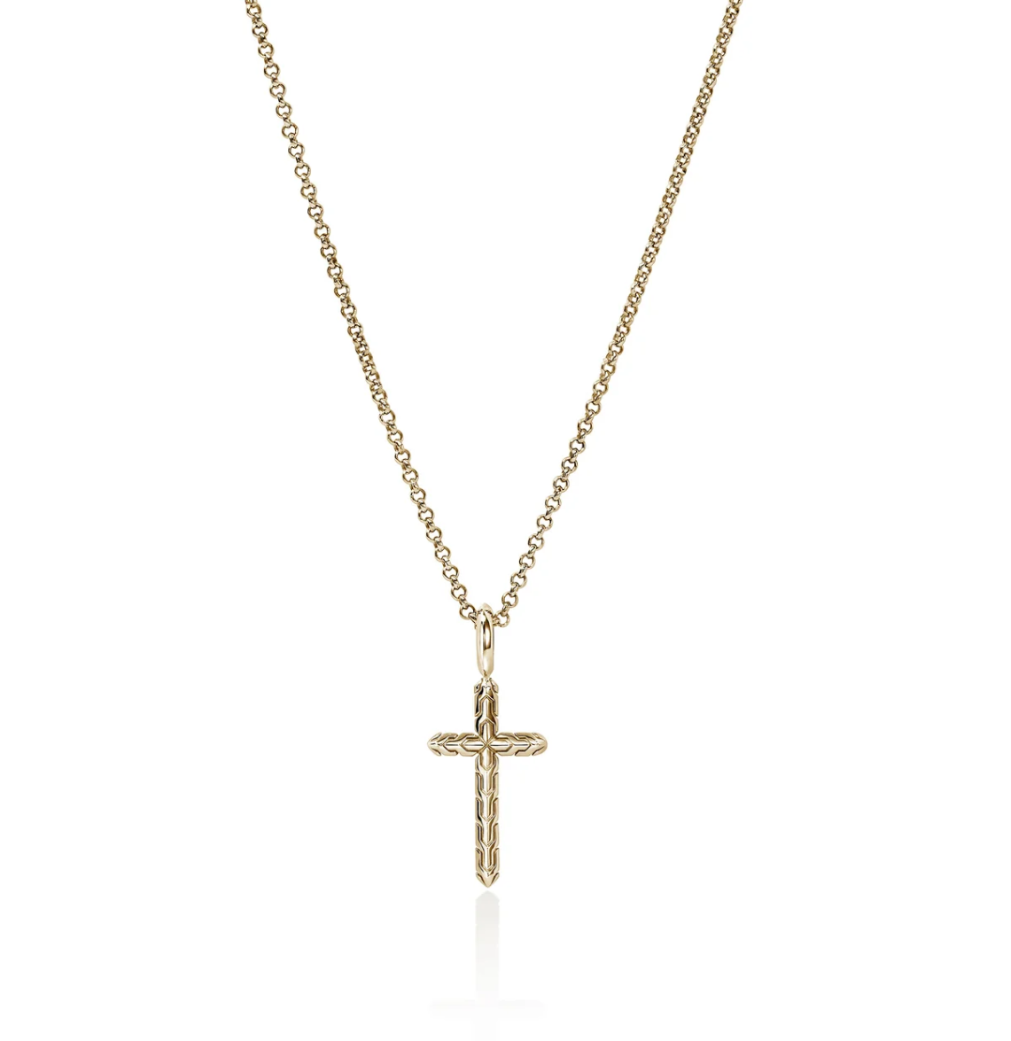 14K Yellow Gold Essentials Spiritual Cross Pendant by John Hardy