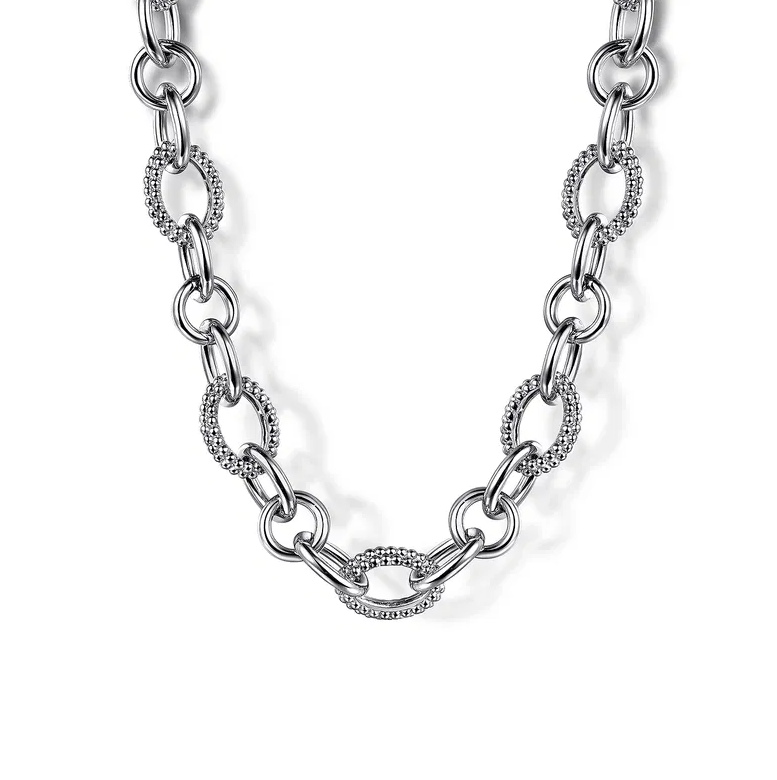 Sterling Silver Bujukan Link Chain Necklace by Gabriel NY