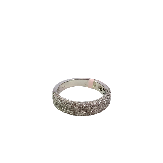 14K WG 1cttw Diamond Round Pave Band