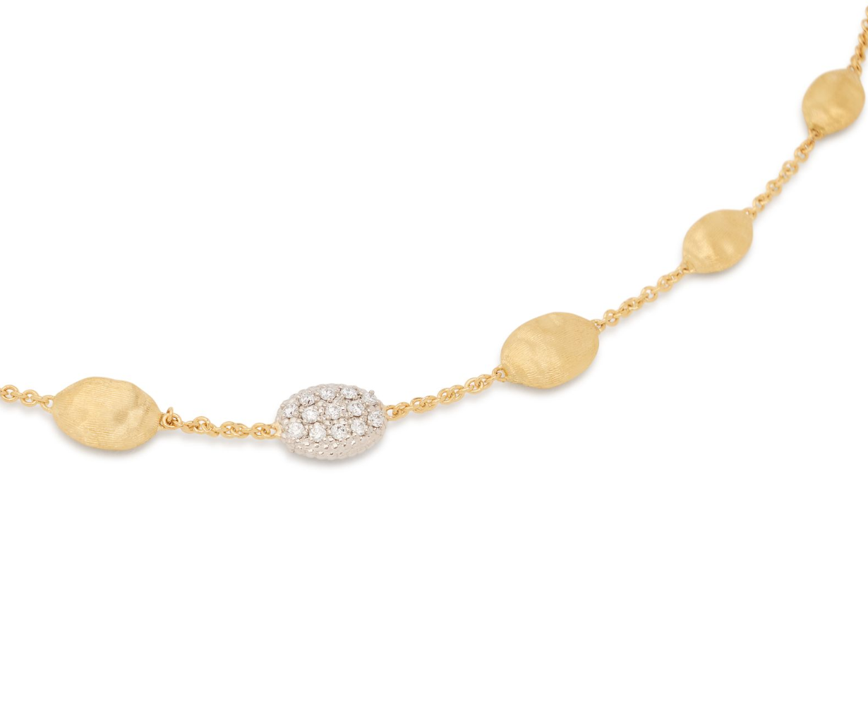 18K Yellow Gold Siviglia Station Necklace with Diamond Accent by Marco Bicego Secondary image