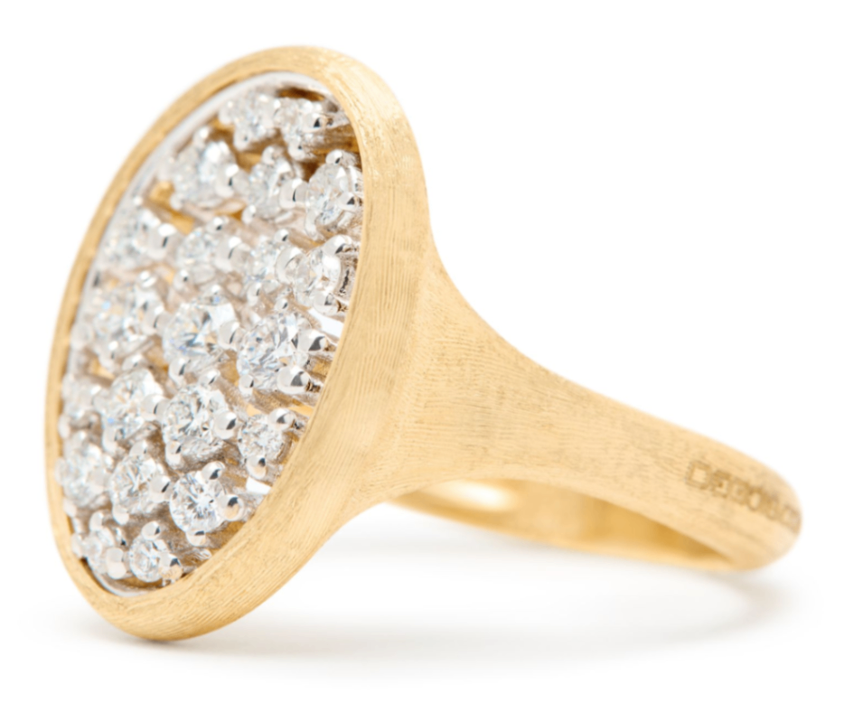 18K Two-Tone Lunaria Alta Diamond Cluster Ring by Marco Bicego
