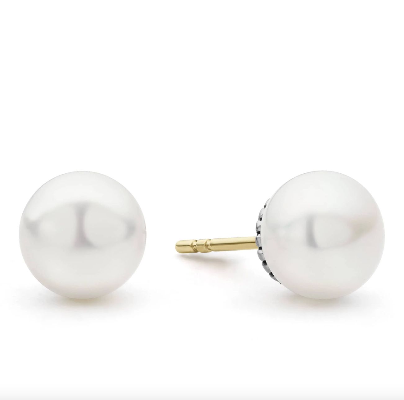 Sterling Silver Luna Pearl Stud Earrings by LAGOS Main image