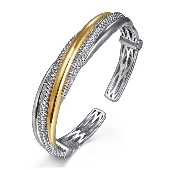 SS/14K YG Bujukan Multiple Row Bangle Bracelet by Gabriel NY Secondary image