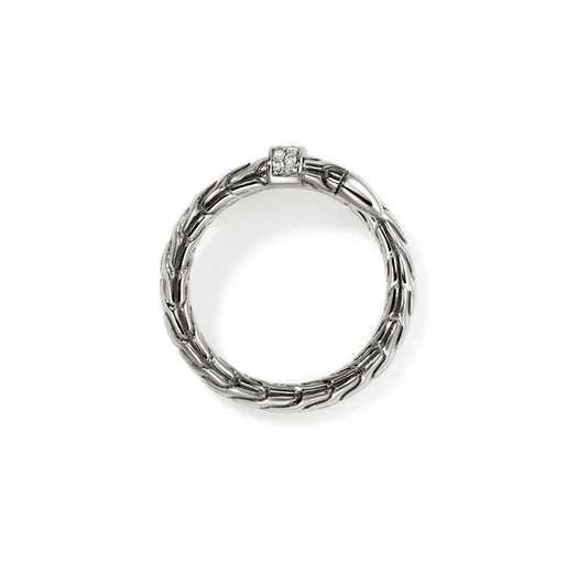Sterling Silver Spear Diamond Band by John Hardy