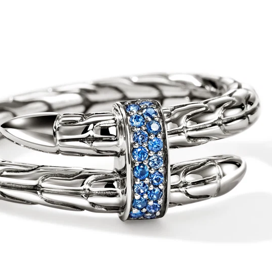 Sterling Silver Spear Ring with  Blue Sapphires by John Hardy Main image
