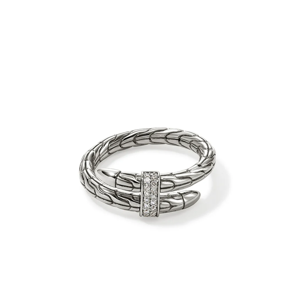 Sterling Silver Spear Diamond Band by John Hardy