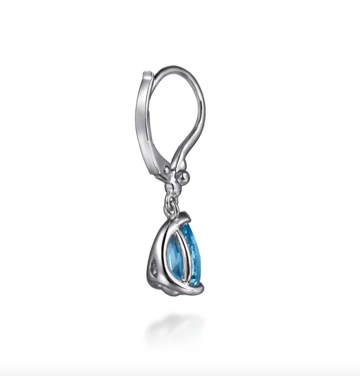 Sterling Silver Bujukan Blue Topaz Drop Earrings by Gabriel NY