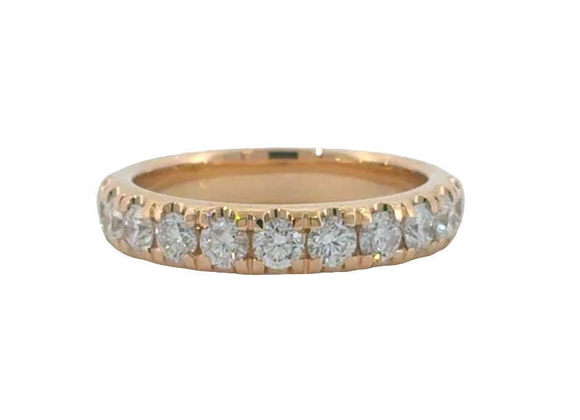14K Yellow Gold 1cttw Diamond Prong Set Wedding Band Main image