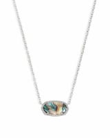 Elisa Necklace Rhodium Plated over Brass Abalone Shell  by Kendra Scott Main image