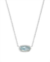 Elisa Necklace in Rhodium Light Blue Illusion by Kendra Scott (rhodium plated over brass)
