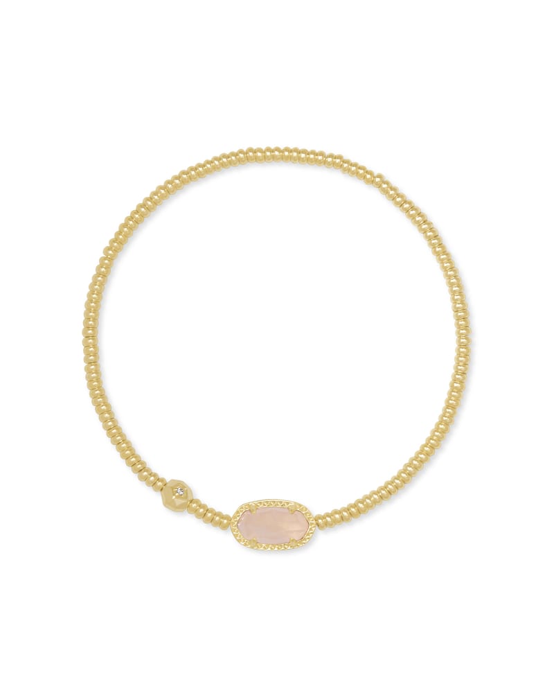 Grayson Stretch Bracelet in Gold Metal Rose Quartz by Kendra Scott (plated over brass)